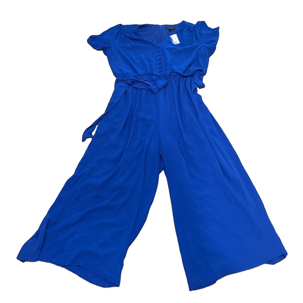 NWT Lane Bryant Blue Business Casual  Romper Plus Size 24 Pockets